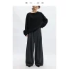 Pantalon large Naples pour femme, pantalon en laine, pantalon de costume décontracté, nouveau style printemps-automne 2026