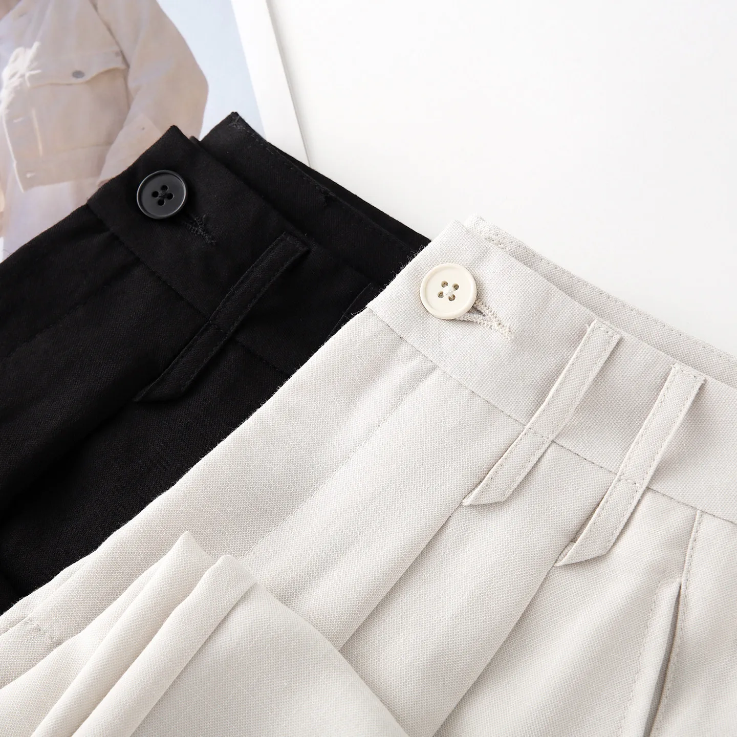 ZJYT Pantalon d'été élégant pour femme 2026 – Nouvelle collection décontractée pour le quotidien, coupe large et fine – Image 3