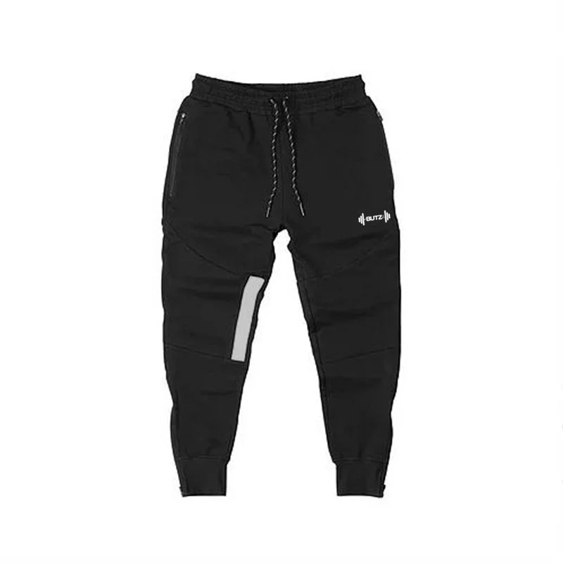 2025 nouveaux hommes pantalons de survêtement gymnases Fitness pantalons de sport musculation Joggers pantalons d'entraînement hommes poche zippée coton crayon pantalon hommes – Image 4