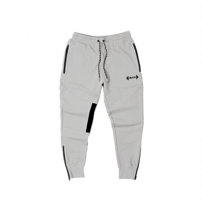 2025 nouveaux hommes pantalons de survêtement gymnases Fitness pantalons de sport musculation Joggers pantalons d'entraînement hommes poche zippée coton crayon pantalon hommes – Image 2