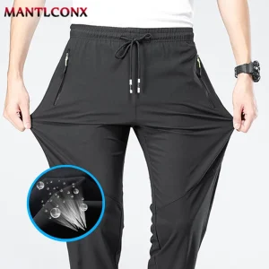 Pantalon décontracté respirant pour hommes, séchage rapide, taille élastique droite, pantalon de jogging, pantalon de sport classique coréen, grande taille 4XL 5XL