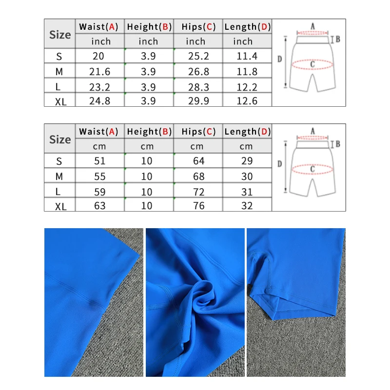 Couleur unie femmes Fitness Sport court taille haute Yoga court Legging vélo doux Squatting preuve entraînement complet Jog Athleti – Image 5
