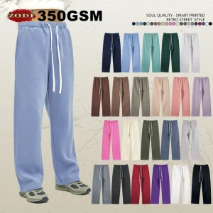 ZODF 2025 hommes décontracté hiver 350sm polaire pantalon unisexe ample doux confortable Sport solide pantalon droit HY0643