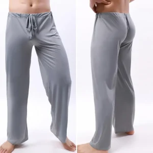 Pantalon de Yoga pour hommes, couleur unie, ceinture élastique, taille basse, Fitness, entraînement, jogging, ample, plage, pantalon de Sport décontracté